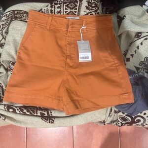 Everlane High Waist Orange Shorts Vibrant Summer Essential